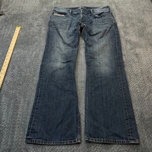 Diesel Zatiny Jeans Mens 33x29 Blue Regular Bootcut Wash 0RZ37 Denim Cowboy